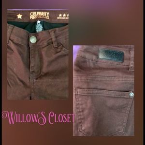 Celebrity Pink • BROWN • Skinny Jeans •         Junior Size 3 • EUC